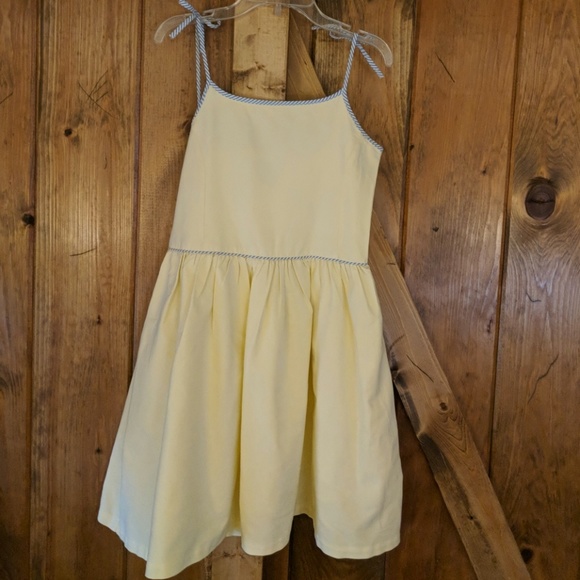 yellow seersucker dress
